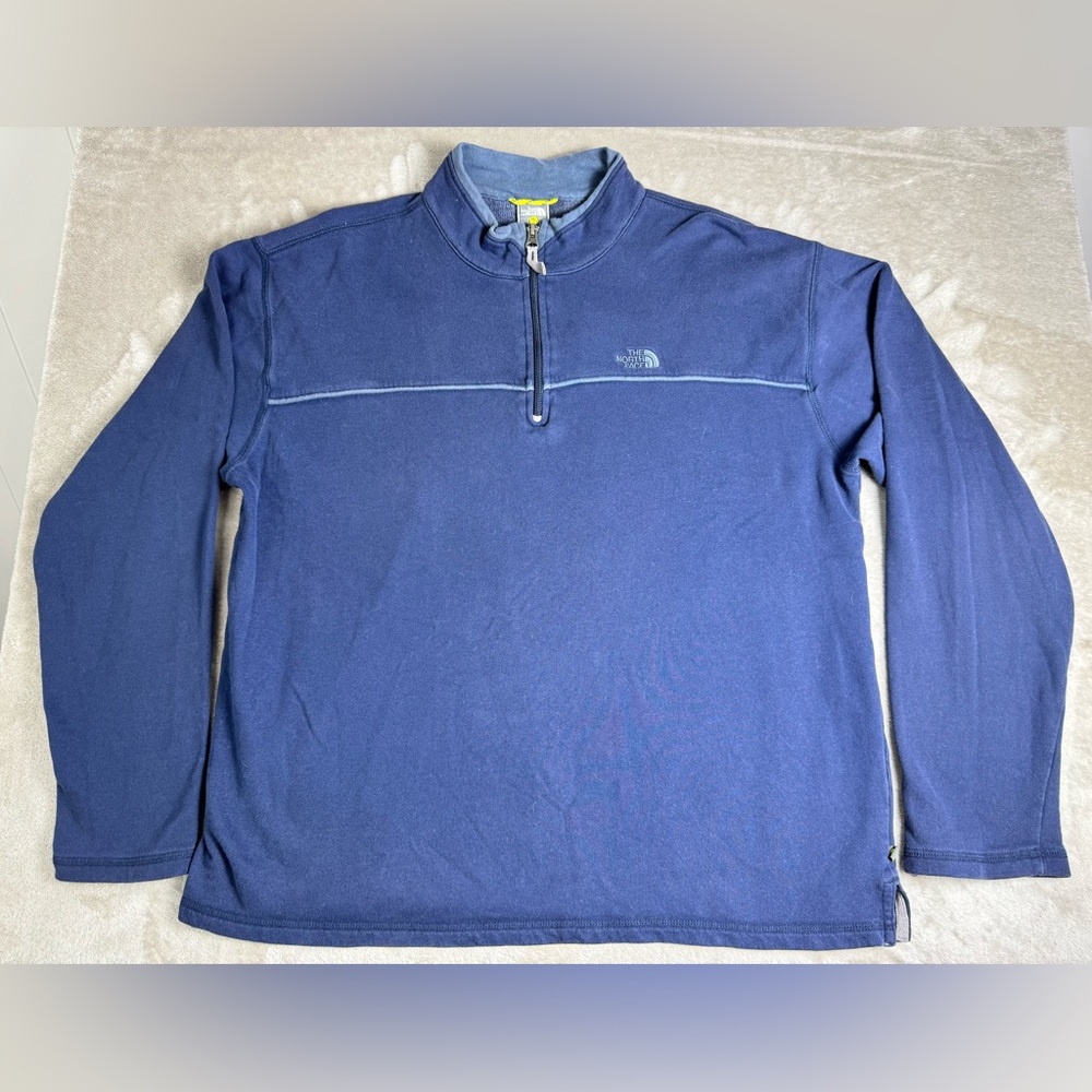 Vintage the North Face A5 Series Sweater Quarter Zip Blue Long Sleeve Mens Large